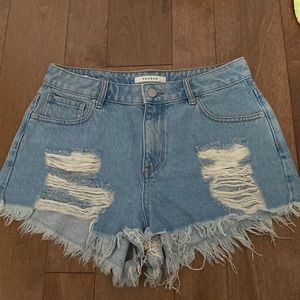 Barely worn high waisted denim Pacsun shorts